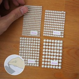 Autocollants de jouets pour enfants 5 feuilles Imitation de perles acrylique accessoires