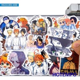 Pack d'autocollants à motif Promised Neverland style anime sombre décalcomanie de dessin animé
