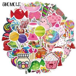 10/30/50PCS Dessin Animé Belle Bonbons Colorés Autocollant Rose Style BRICOLAGE Jouet Planche À