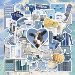 10/60PCS BÉBÉ Américain BLEU INS Rétro Autocollants Skateboard Réfrigérateur Téléphone Guitare