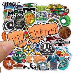 Lot de 10/30/50 pièces d'autocollants F5 stickers logo marque à la mode pour skateboard