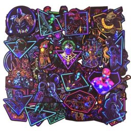 Néon Super Avengers Marvel autocollant planche à roulettes moto bagages autocollants pour ordinateur