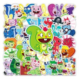 Autocollants de dessin animé Happy Tree Friends ordinateur portable vélo bagages de voyage
