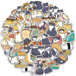 10/30/50PCS Dessin Animé Mignon Chat Kitty Autocollants Graffiti Moto Bagages De Voyage Guitare