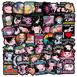 10/30/50/100pcs Mignon Axolotl Animaux Autocollants pour Ordinateur Portable Étui Scrapbooking