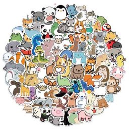 10/30/50/100pcs Dessin Animé Animal Mignon Autocollants Pour Enfants BRICOLAGE Étanche Téléphone