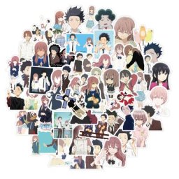 10/30/50pcs Anime UNE Voix Silencieuse Autocollants De Forme De Bande Dessinée Graffiti Jouet