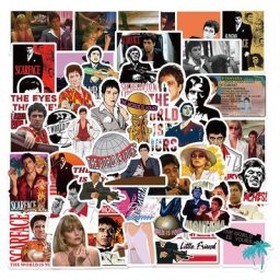 10/50PCS Cool Scarface Autocollants Imperméable Vinyle Autocollant pour Bouteille D'eau de Téléphone