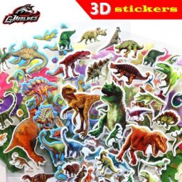 GWOLVES-Autocollants dinosaure 3D 20 styles aléatoires 1 feuilles/ensemble stickers pour enfants