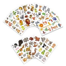 Faux autocollants de tatouage pour enfants tatouages temporaires d'animaux de dessin animé bras