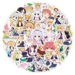 Autocollants waterproof du dessin animé Dragon Maid de Miss Kobayashi stickers cool pour voiture