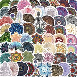 10/30/60pcs Dessin Animé Mandala Graffiti Autocollants Drôle Autocollant Ordinateur Portable Voiture