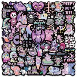 Autocollants de dessin animé de crâne gothique d'horreur Imp graffiti esthétique décalcomanies de