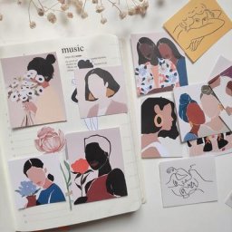 Autocollants amusants fille Morandi en papier 19/24 pièces décalcomanies pour ordinateur portable