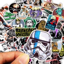 Autocollants avec motifs de Star Wars 10 30 et 50 pièces stickers waterproof cool drôle