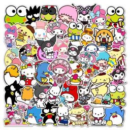 10/30/50PCS Mélange Mignon Kuromi Mélodie Cannelle Anime Autocollants Scrapbook Téléphone Portable