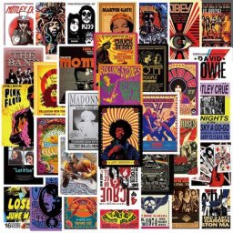 Autocollants de musique rock pop graffiti 10/30/50 pièces stickers classiques de marque de mode