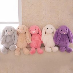 Animaux rembourrés doux poupées pour enfants lapins à longues oreilles mignon dessins animés peluche