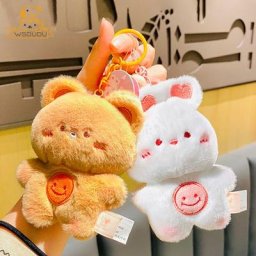 Porte-clés ours lapin mignon pour enfants jouets animaux couineurs son cri pendentif KrasnoPig