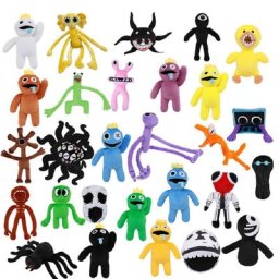 Jeu de monstre en peluche arc-en-ciel pour enfants monstre bleu beurre monstre à longues mains