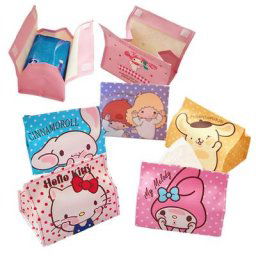 Boîte à mouchoirs en Pu avec dessin animé Sanrios ma mélodie Kuromi cannelle Kawaii pour