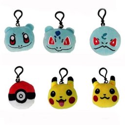 Porte-clés en peluche Pokemon Mew/bulbasaur/charmander 20 pièces/lot jouets en peluche cadeau de