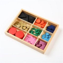Jouet Montessori en bois pour apprendre la langue symboles exercices de base avec boîte