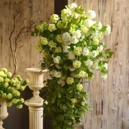 SunMade-Boule de neige et hortensia de luxe branches luxuriantes décoration de chambre blanche