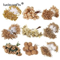 Lucia Crafts-Fleurs artificielles mixtes dorées Stpod Berries Bundle de décoration de Noël et de