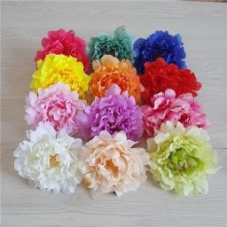 Têtes de fleurs de pivoines artificielles 2 pièces 12 couleurs pour bricolage arche murale de