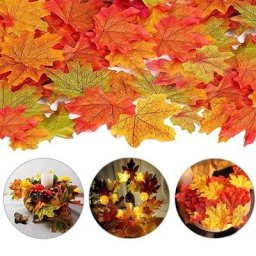 Feuilles d'érable artificielles 200 pièces pour décor de Thanksgiving feuilles d'automne pour