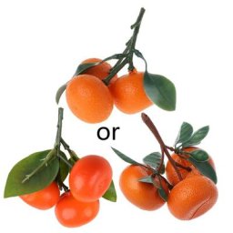 Orange mandarine artificielle réaliste fausse présentation des aliments décor de fête à domicile