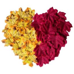 Simulation de feuilles d'érable artificielles décoratives 1000 pièces fausses feuilles d'automne