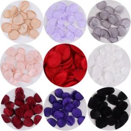 InjRose Pétale Artificiel Mariage Romantique Satin Rouge pour Bridal Shower Leon Décoration de