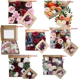 Boîte de fleurs de mariage artificielles ensemble pour Bouquets DIY centres de Table arrangement