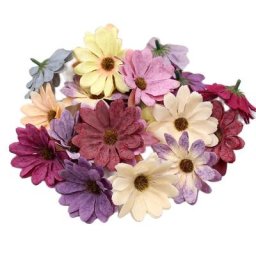 10 pièces soie marguerite fleurs artificielles tête 6cm fausses fleurs pour la décoration de la