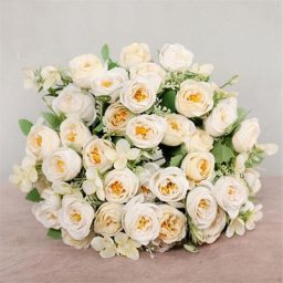 Bouquet de Roses et Pivoines Artificielles CAN ac Fausses Fleurs Décoratives pour Mariage Salon