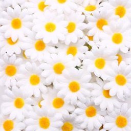 Marguerite artificielle en soie 50 pièces/lot 4cm fausses fleurs Gerber mur de fleurs pour un
