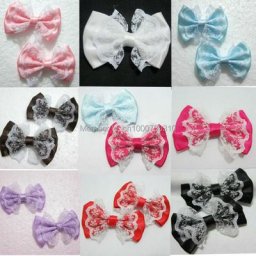 Ruban en satin organza 10 pièces/lot 55mm x 35mm nœud appliques artisanales bricolage mariage