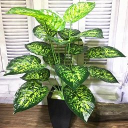 Plante de palmier artificielle à 18 feuilles branche verte pour décoration de maison et de jardin