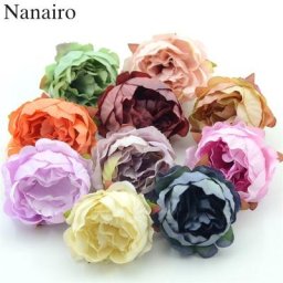 Tête de fleur de pivoine artificielle 5cm 5 pièces pour décoration de mariage couronne décorative