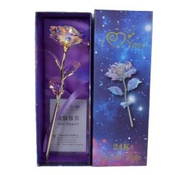 Cadeau créatif de la fête de Léon plaqué or rose 24 carats feuille dure éternellement amour