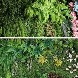 Fausse Plante Murale Artificielle en Plastique Gazon Mousse Clôture Bricolage Jardin Extérieur