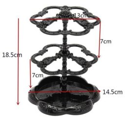 Présentoir de Bijoux Rétro en Forme de Goutte d'Oreille Support avec 2 Niveaux Rotatifs T1