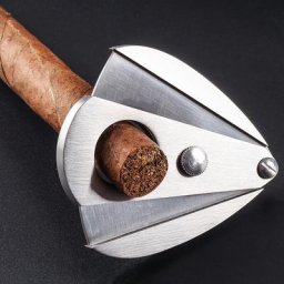 Ciseaux à cigares classiques en acier inoxydable coupe-cigare en métal guillotine à double lame