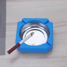 Cendrier rond Durable et portable en acier inoxydable 1 pièce support rond pour cendrier de bureau