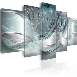 Tableau - Sparkling Dandelions (5 Parts) Blue Wide 200x100