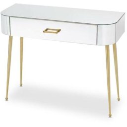 Cotecosy - Console Fantasio 1 tiroir Miroir et Or - Or