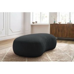 Pouf Bobochic Pouf saint-germain tissu bouclette Gris foncé - Gris foncé