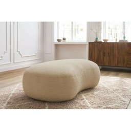 Pouf Bobochic Pouf saint-germain tissu bouclette Beige - Beige